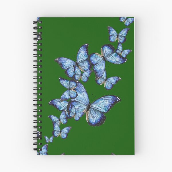 Item preview, Watercolor Blue Butterfly Pattern designed and sold by Uplift Illustrations.