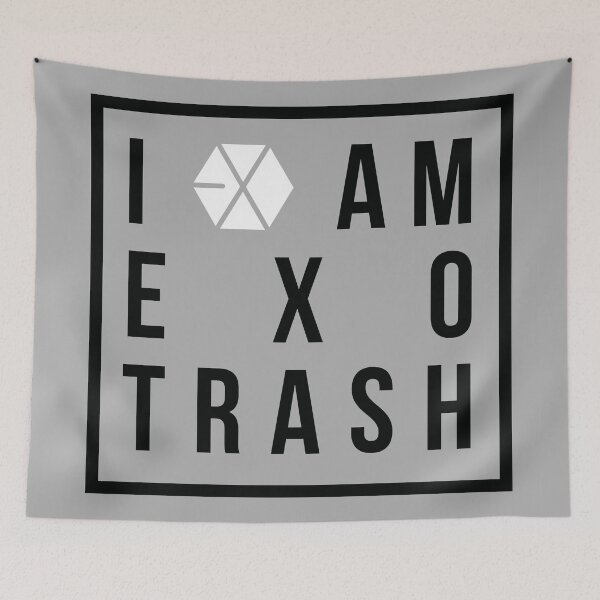 Item preview, I am EXO trash - silver version. designed and sold by Duckiechan.