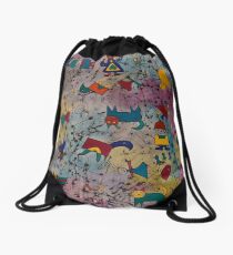 Children painting Drawstring Bag