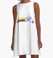 Bike Stripes Colombia National Road Race A-Line Dress