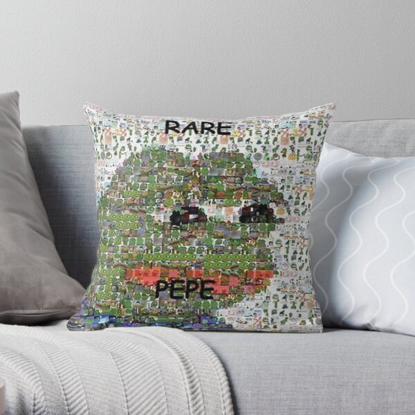 Rare Pepe - Frog Meme Compilation Throw Pillow