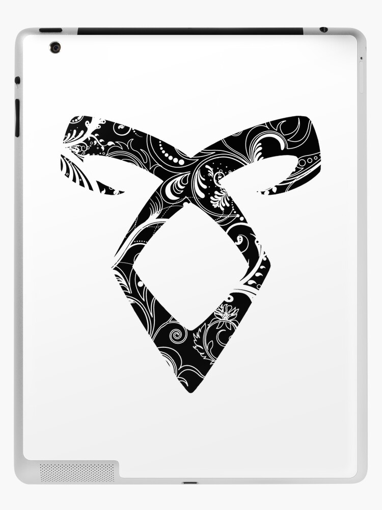 Shadowhunters rune - Angelic power rune (floral decorations - solid shape), Malec, Mundane, Parabatai, Alec, Magnus, Clary, Jace, Izzy iPad Case  & Skin for Sale by Vane22april
