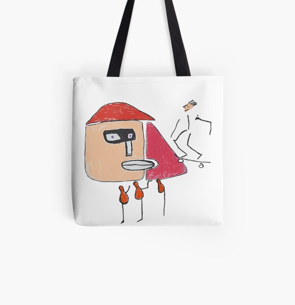 A gangster, a skater and three one-legged All Over Print Tote Bag