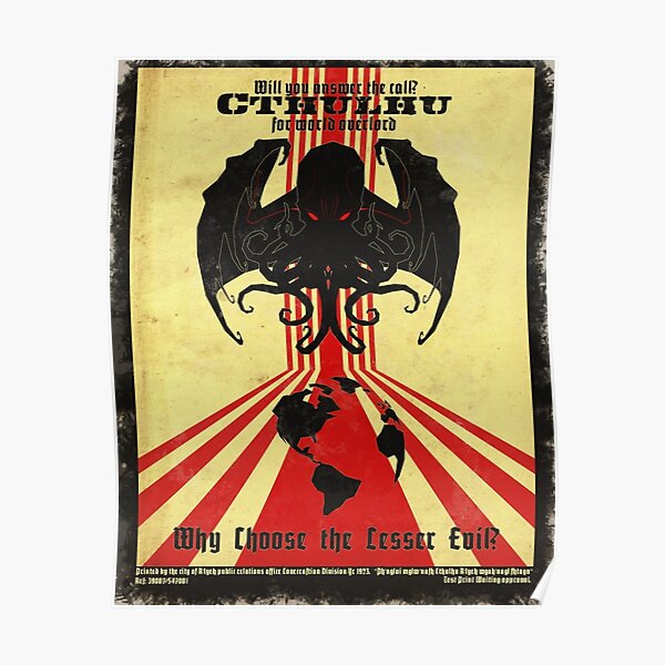 Cthulhu For World Overlord Poster