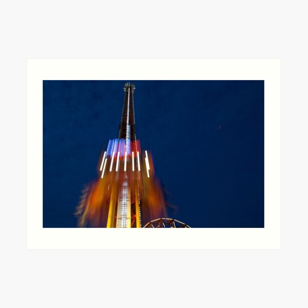 Rye Carnival 2010-11: Mega Drop at Night Art Print