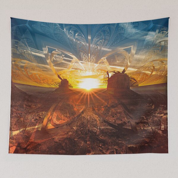 Item preview, The Shattered Glass Sunset Over Monument Valley designed and sold by San Jaya Prime.