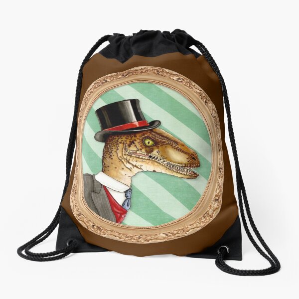 Randy the Raptor Drawstring Bag