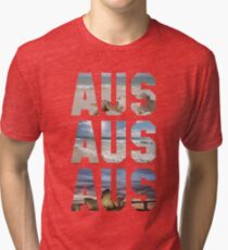AUS AUS AUS Tri-blend T-Shirt