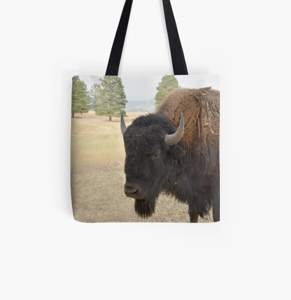 Bison All Over Print Tote Bag
