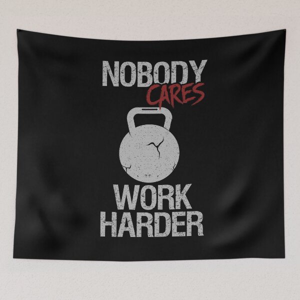 Item preview, Nobody Cares Work Harder Fitness Workout Gym Skull designed and sold by Kieran Abbott.