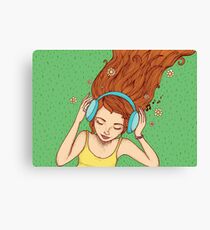 Summer, music and relax Canvas Print