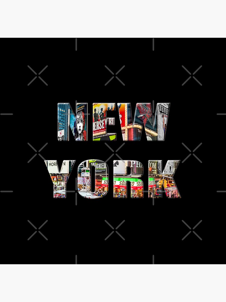 New York (colour photo type on black) by RayW