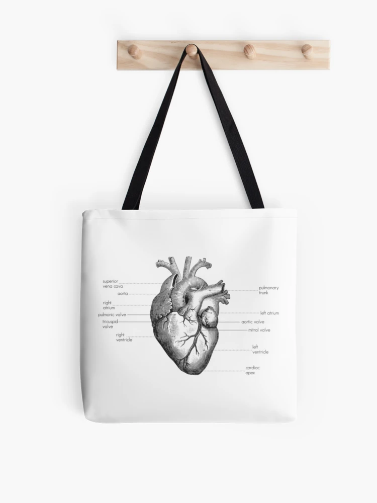 Anatomical PRIDE Hearts (solid) Large online Organic Tote Bag