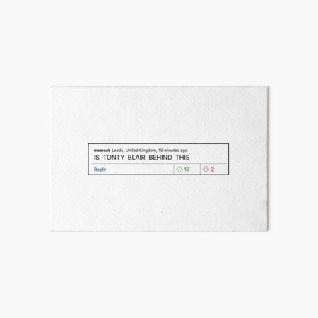 "IS TONTY BLAIR BEHIND THIS Tony Blair Daily Mail" Art Board Print for