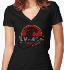 LV-426 Women's Fitted V-Neck T-Shirt