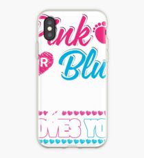 Pink Or Blue Big Bro Loves You Shirt Gender Reveal Baby iPhone Case