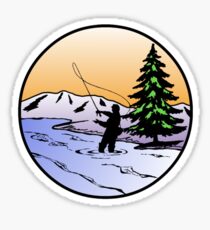 fly fishing Sticker