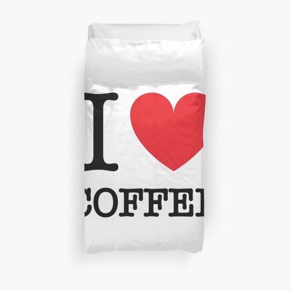 I HEART COFFEE Duvet Cover
