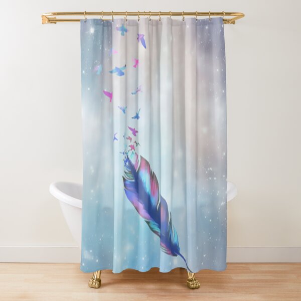 Feathered birds Shower Curtain