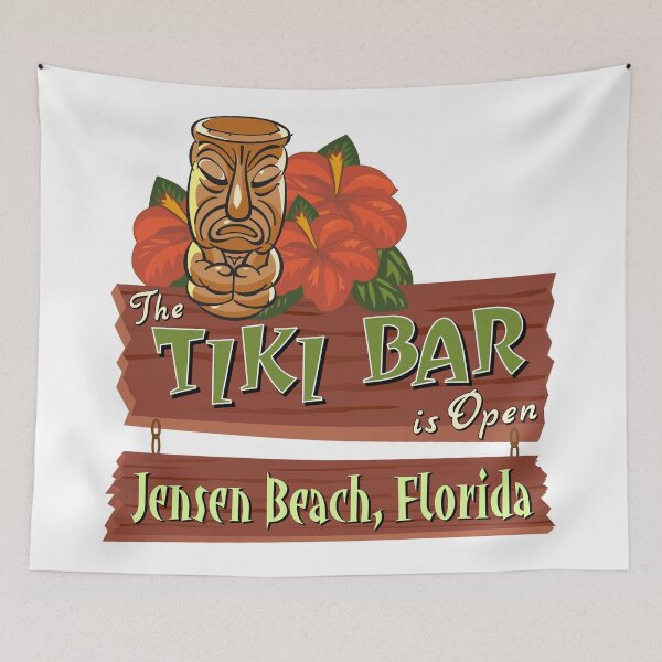 Item preview, Jensen Beach Florida souvenir tiki bar design designed and sold by Futurebeachbum.