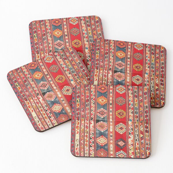 Item preview, West Anatolian  Antique Turkish Kilim Print designed and sold by Vicky Brago-Mitchell®.