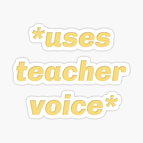 Lehrerstimme Sticker