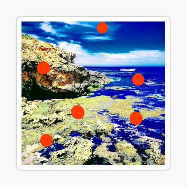 Red Dot Landscape Sticker