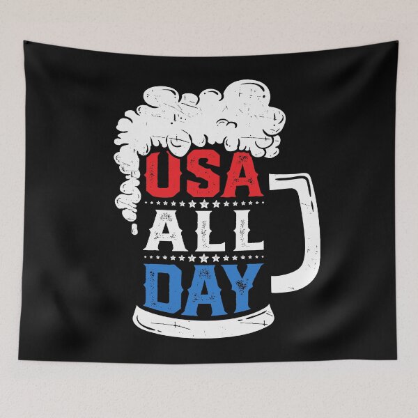Item preview, USA All Day 4th of July T shirt Men Women Beer American Flag designed and sold by LiqueGifts.