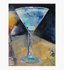 Blue Art Martini Photographic Print