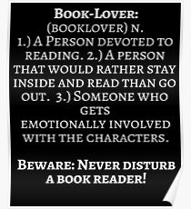 Book Lover Definition For Book Worms Poster