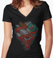I Aim To Misbehave! Women's Fitted V-Neck T-Shirt