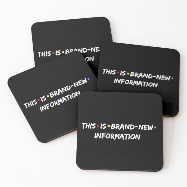 This is brand-new information Black - Phoebe Buffay Coasters (Set of 4)