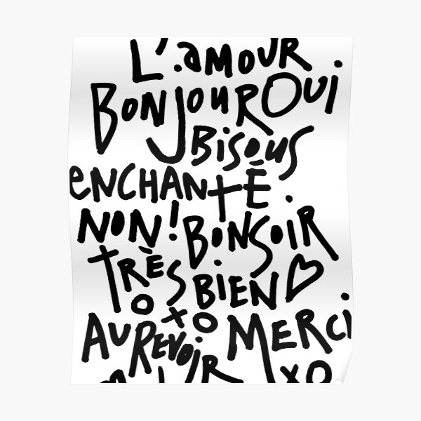 I HEART FRENCH Poster