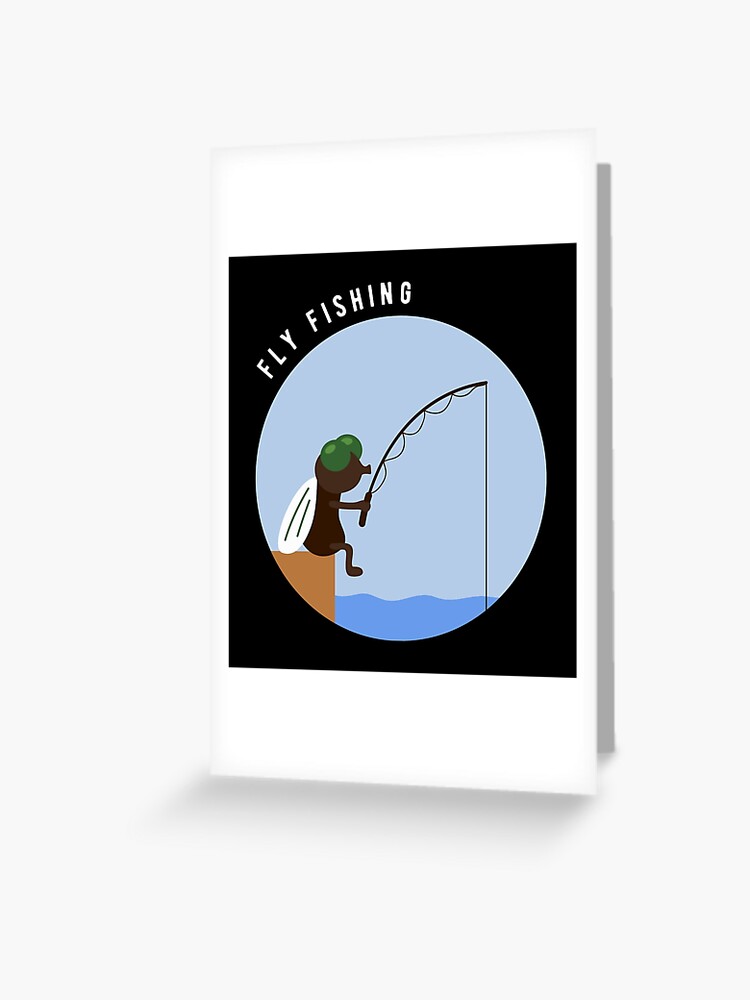 Funny Fly Fishing Baitcaster Angling Nymphs Gift | Greeting Card