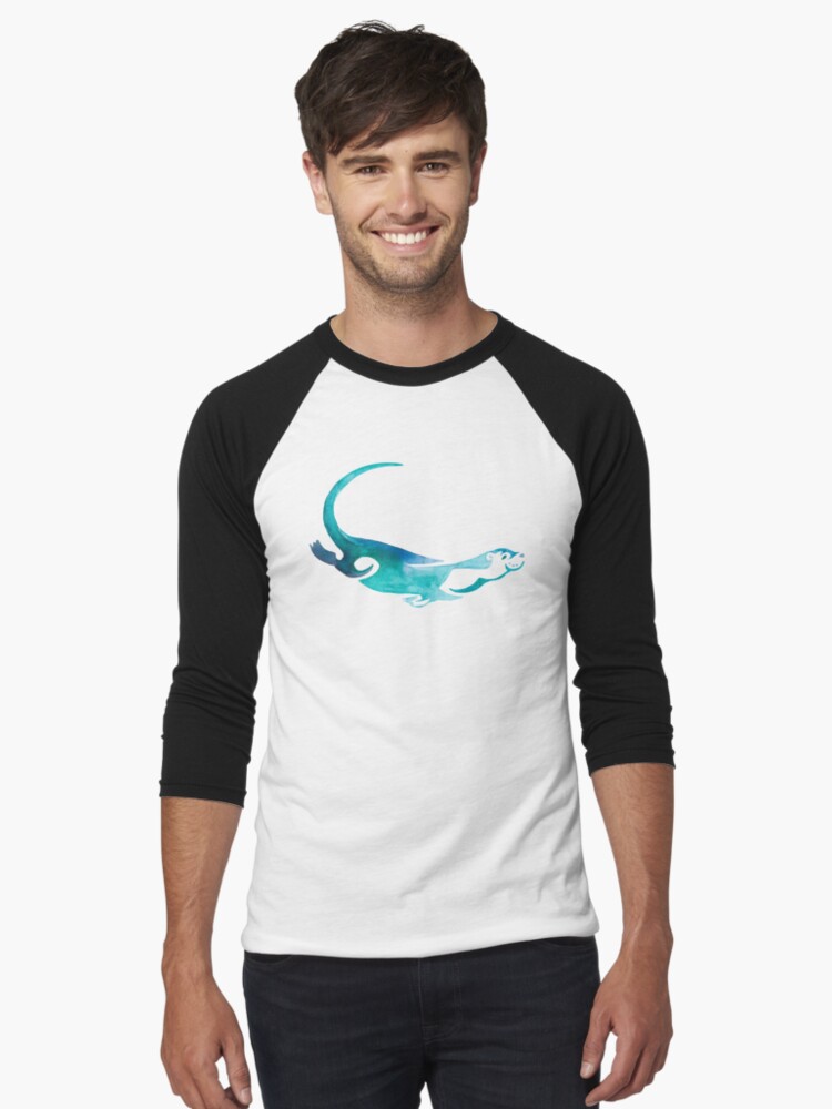 Thumbnail 1 von 3, Baseballshirt mit 3/4-Arm, Otterartig entzückend designt und verkauft von Gingerlique.