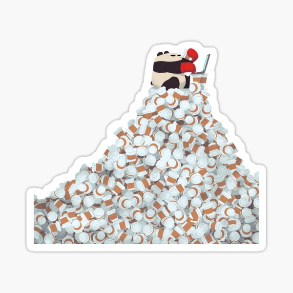 Coffee Panda Sticker
