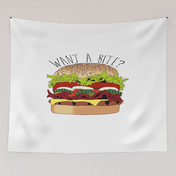 Item preview, Want a Bite? Gift idea for burger Fans and eater designed and sold by elnino8.
