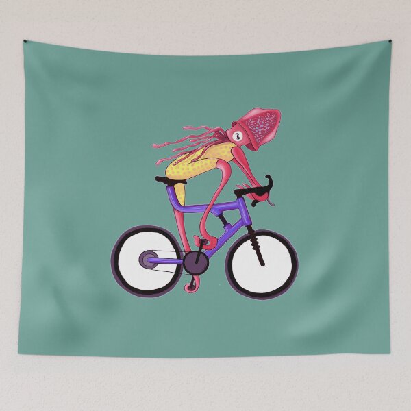 Item preview, Bicycle Squid - Mountain Biker designed and sold by kikoeart.