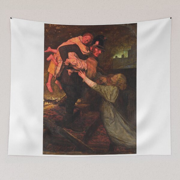 Item preview, The Rescue (Millais) designed and sold by ArtHistorical.