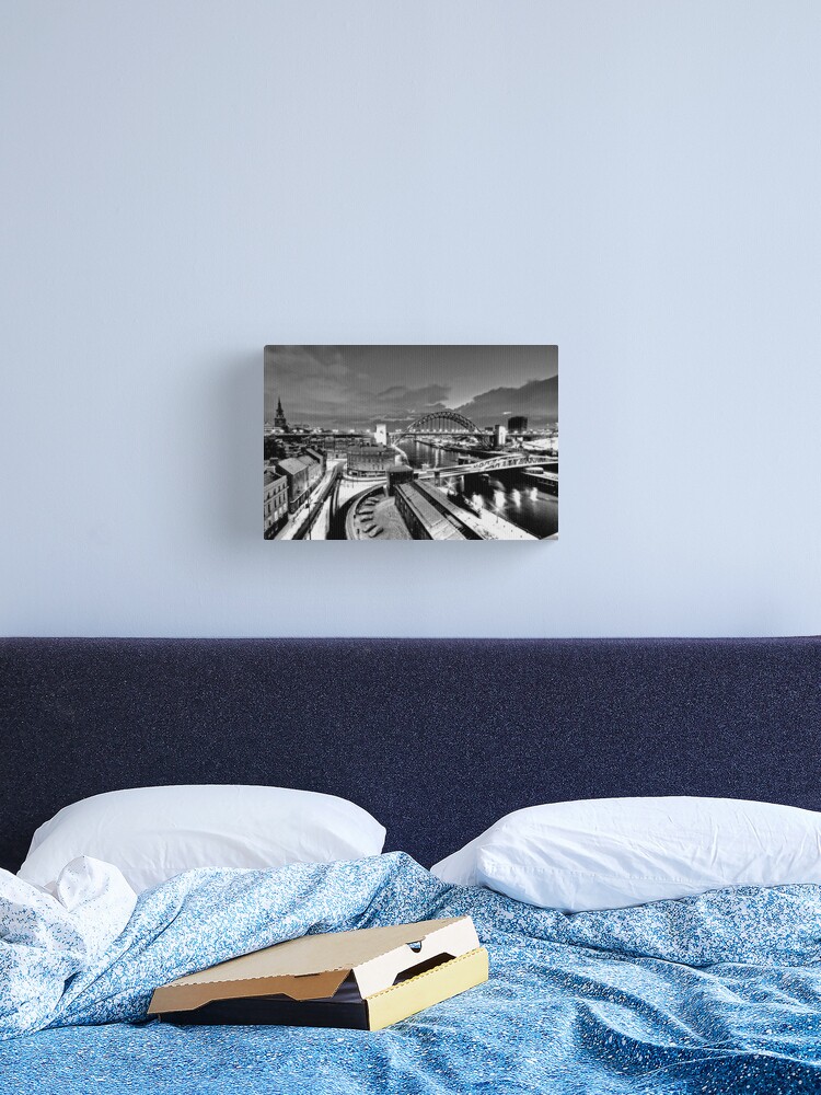 Thumbnail 1 of 3, Canvas Print, Newcastle Quayside - a winters morn designed and sold by james  thow.