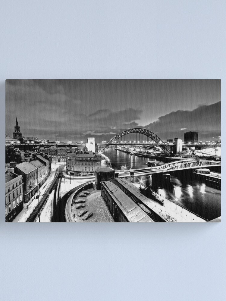 Thumbnail 2 of 3, Canvas Print, Newcastle Quayside - a winters morn designed and sold by james thow.
