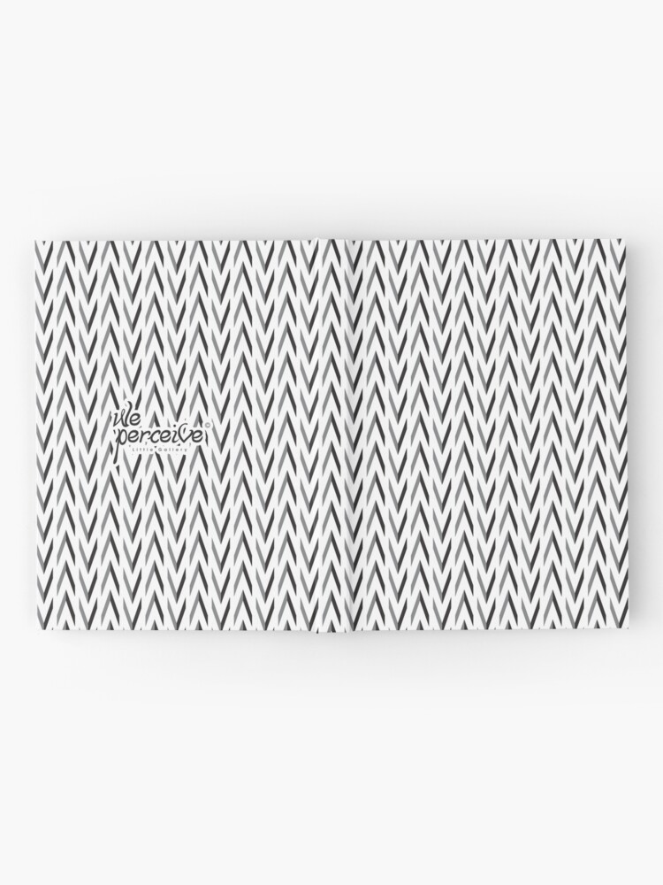 Alternate view of WE PERCEIVE | Geometric pattern - simple, black & grey Hardcover Journal