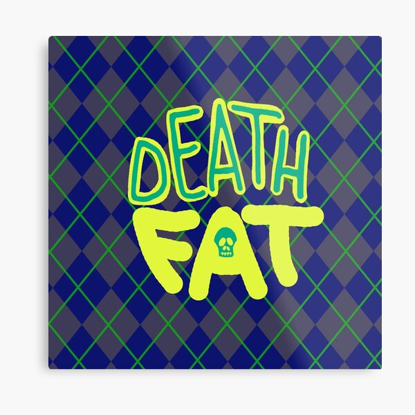 Death Fat Skull Metal Print