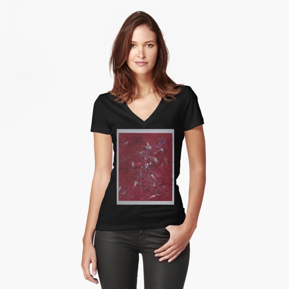 Item preview, Fitted V-Neck T-Shirt designed and sold by HollyCanfield.