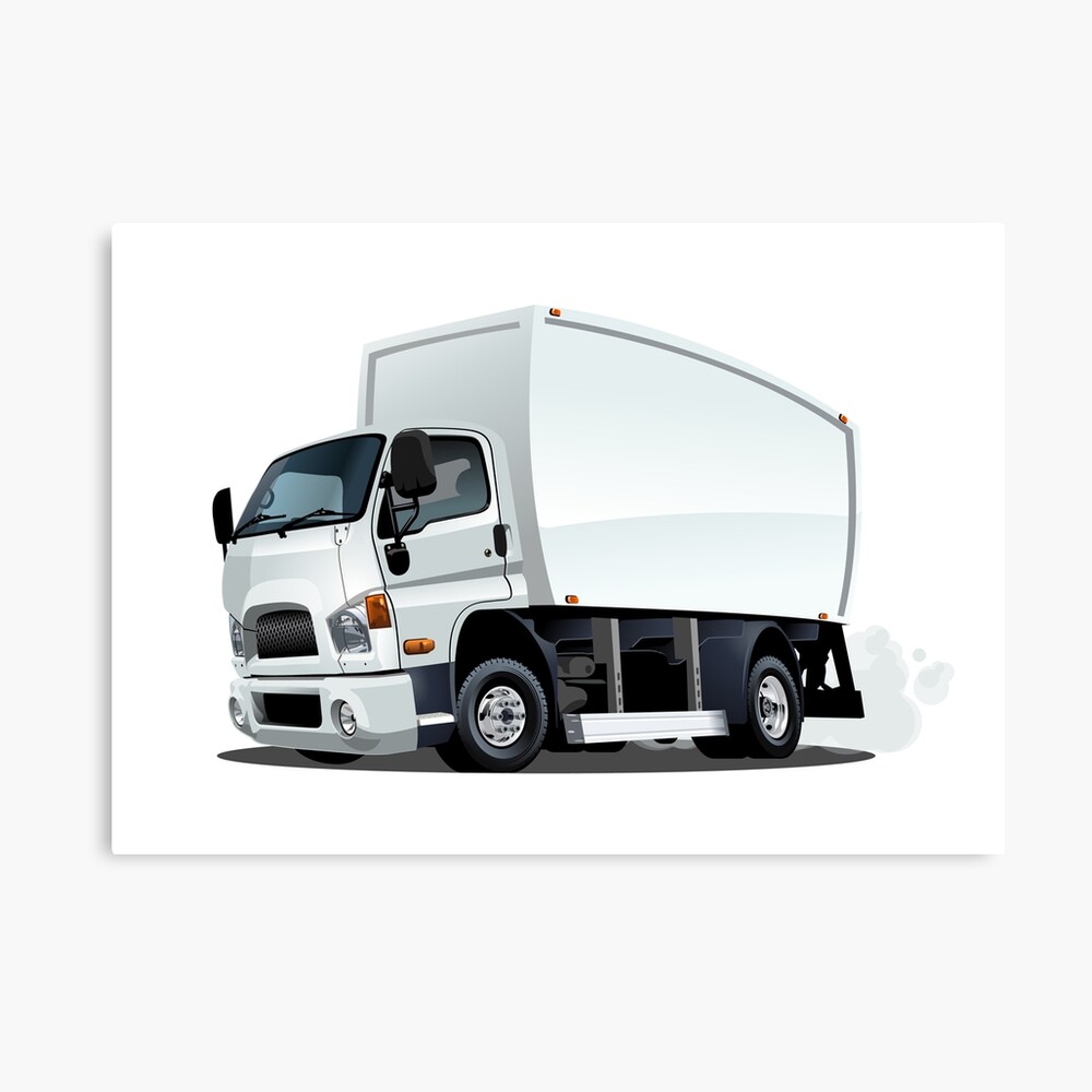 Lamina Metalica Camion De Reparto De Dibujos Animados O Carga De Mechanick Redbubble