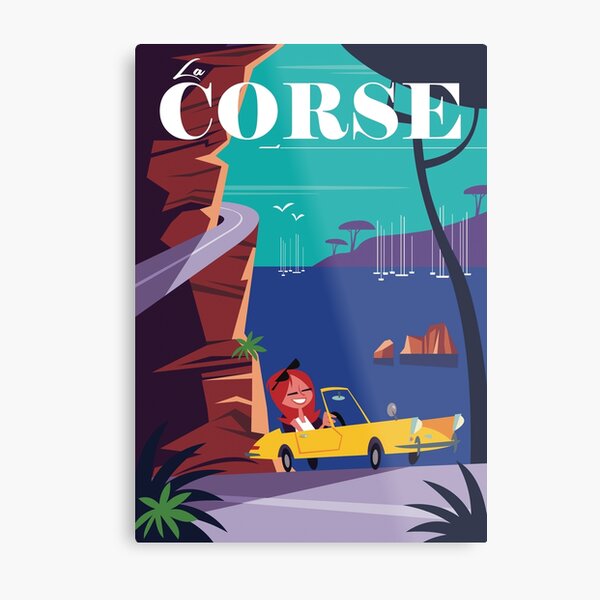 la Corse travel poster Metal Print