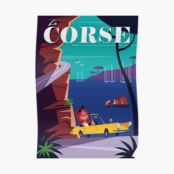 affiche de voyage la Corse Poster