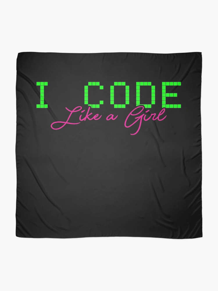 Thumbnail 2 of 3, Scarf, Code Coding Girl Programmer Software designed and sold by 4tomic.