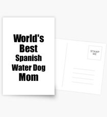 Spanish Water Dog Mom Dog Lover World's Best Funny Gift Idea For My Pet Owner Postkarten