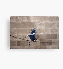 Banksy - Tightrope Rat Metal Print